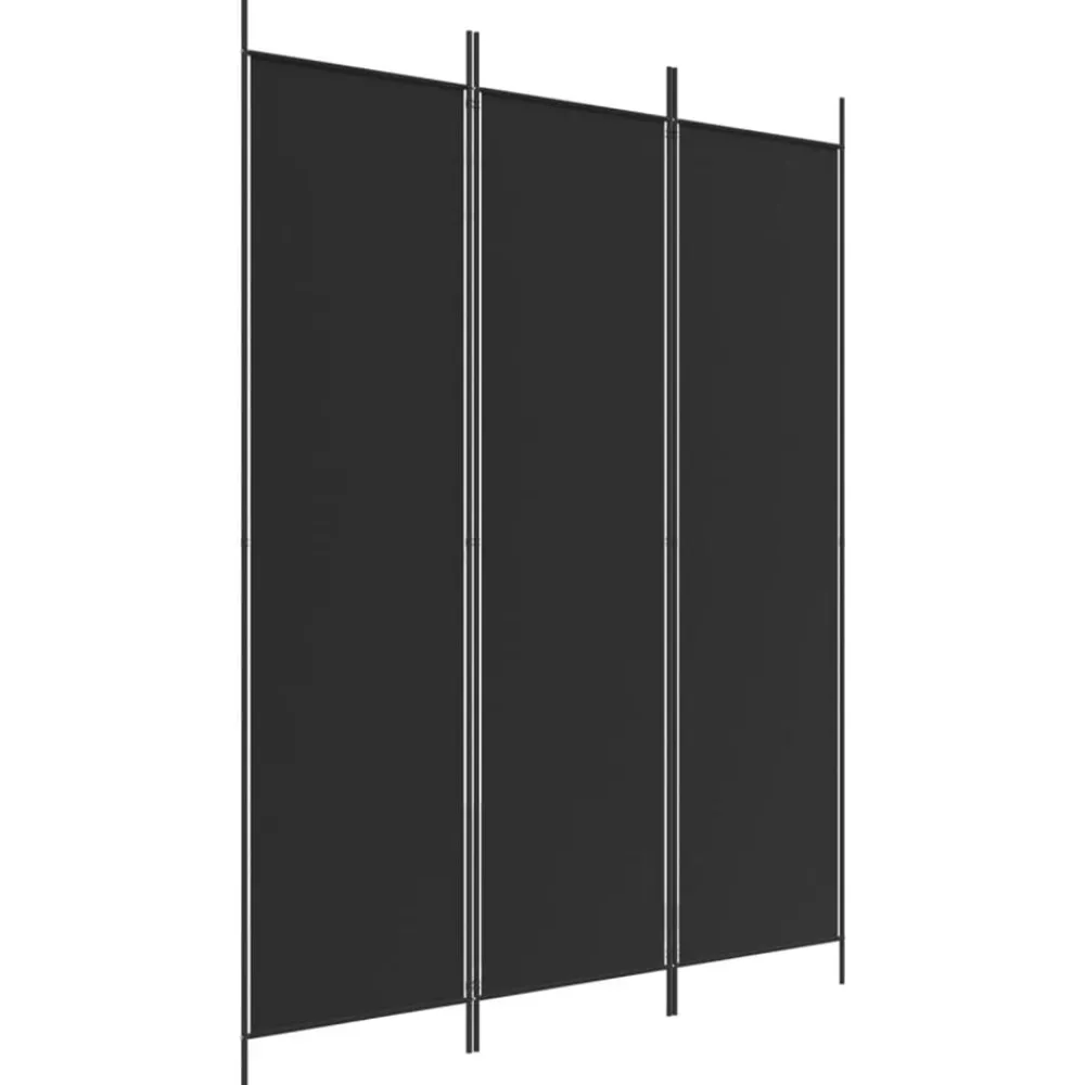 vidaXL Divisores De Ambientes-Biombo divisor de 3 paneles de tela 150x200 cm