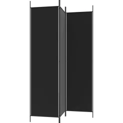 vidaXL Divisores De Ambientes-Biombo divisor de 3 paneles de tela 150x200 cm