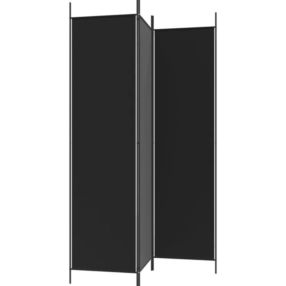 vidaXL Divisores De Ambientes-Biombo divisor de 3 paneles de tela 150x200 cm