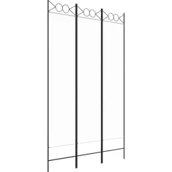 vidaXL Biombo divisor de 3 paneles de tela 120x200 cm Blanco Best
