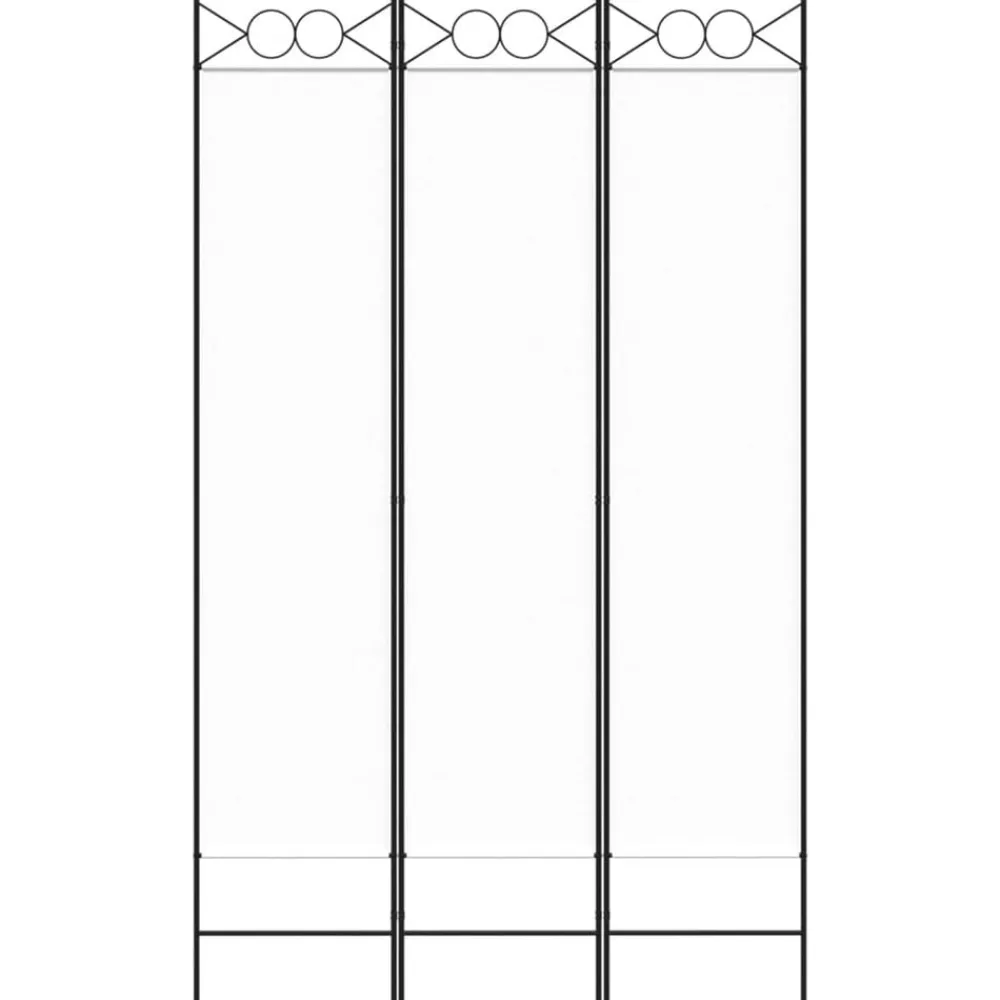 vidaXL Biombo divisor de 3 paneles de tela 120x200 cm Blanco Best