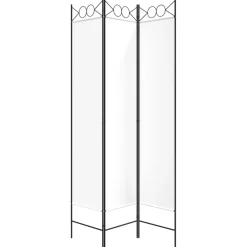 vidaXL Biombo divisor de 3 paneles de tela 120x200 cm Blanco Best