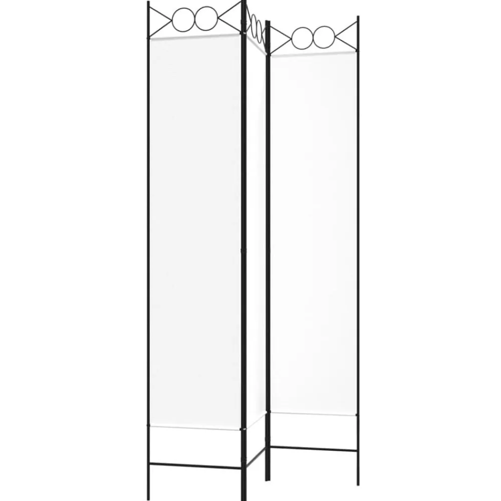 vidaXL Biombo divisor de 3 paneles de tela 120x200 cm Blanco Best