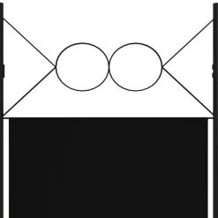 vidaXL Divisores De Ambientes-Biombo divisor de 3 paneles 120x180 cm