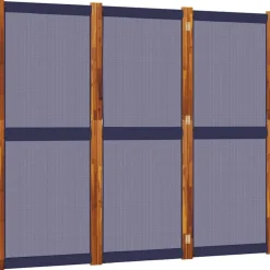 vidaXL Biombo divisor de 3 paneles 210x180 cm Azul oscuro Outlet