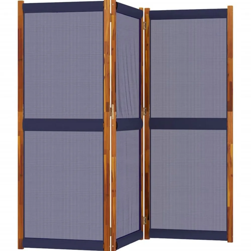 vidaXL Biombo divisor de 3 paneles 210x180 cm Azul oscuro Outlet