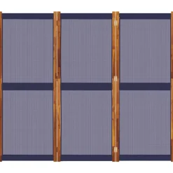 vidaXL Biombo divisor de 3 paneles 210x180 cm Azul oscuro Outlet