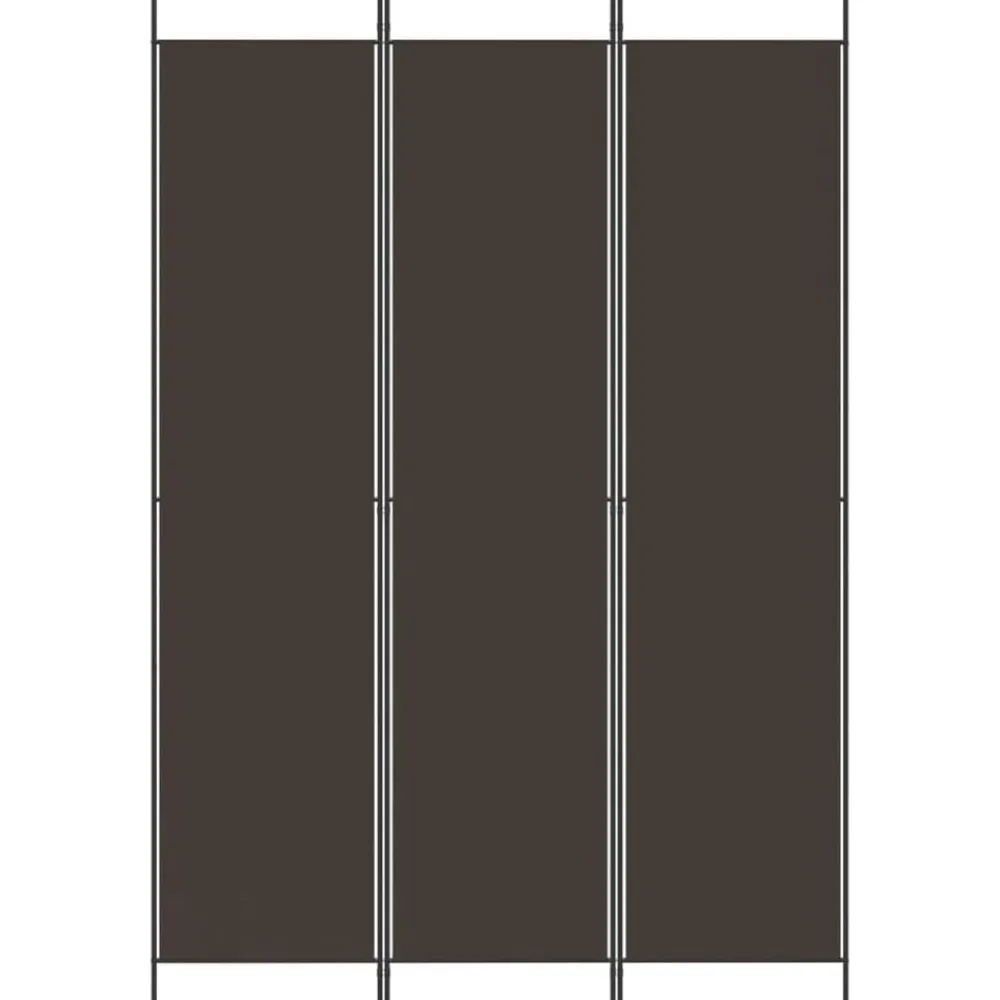 vidaXL Divisores De Ambientes-Biombo divisor de 3 paneles de tela marrón 150x220 cm