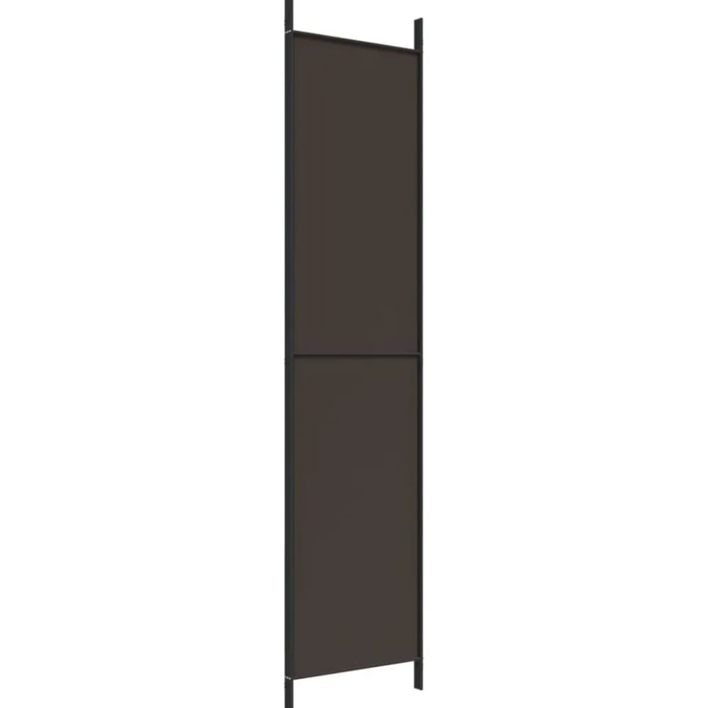 vidaXL Divisores De Ambientes-Biombo divisor de 3 paneles de tela marrón 150x220 cm