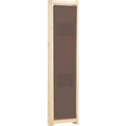 vidaXL Divisores De Ambientes-Biombo divisor de 4 paneles de tela marrón 160x170x4 cm