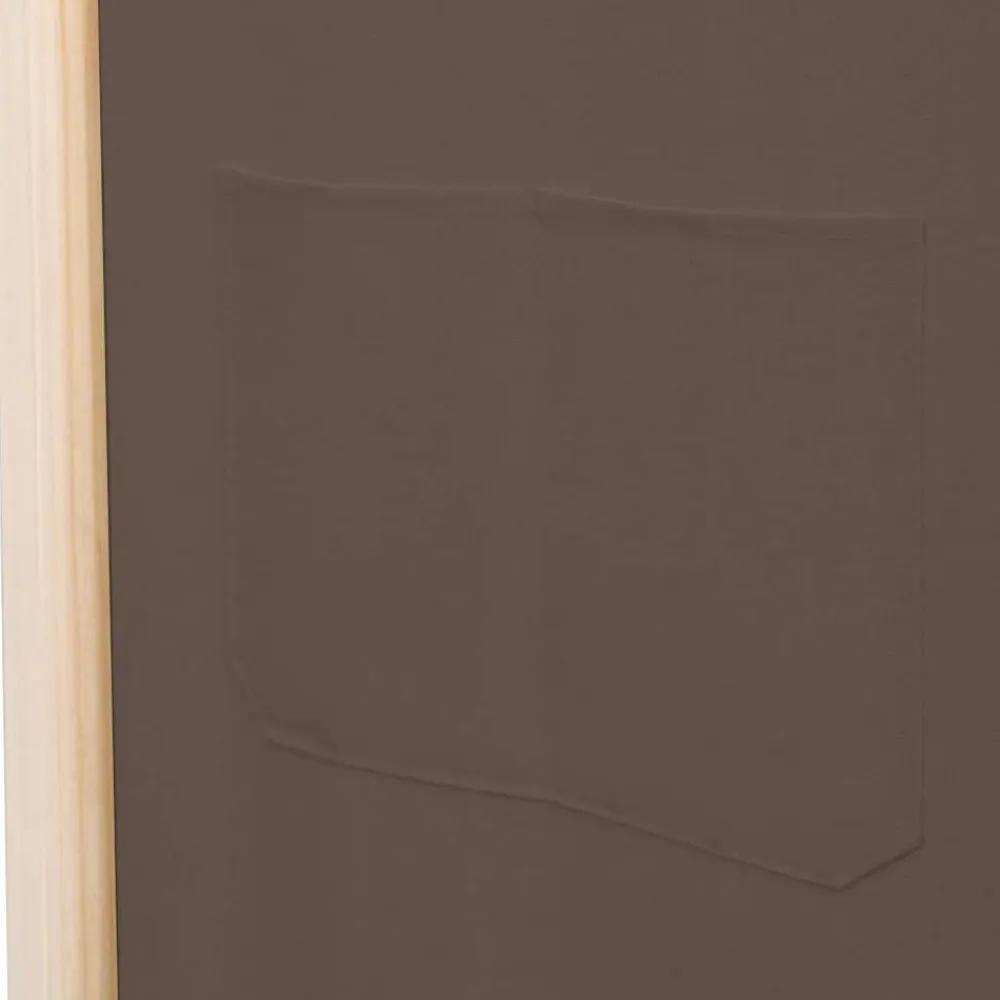 vidaXL Biombo divisor de 5 paneles de tela marrón 200x170x4 cm Best