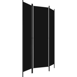 vidaXL Biombo divisor de 3 paneles 150x180 cm Negro Outlet