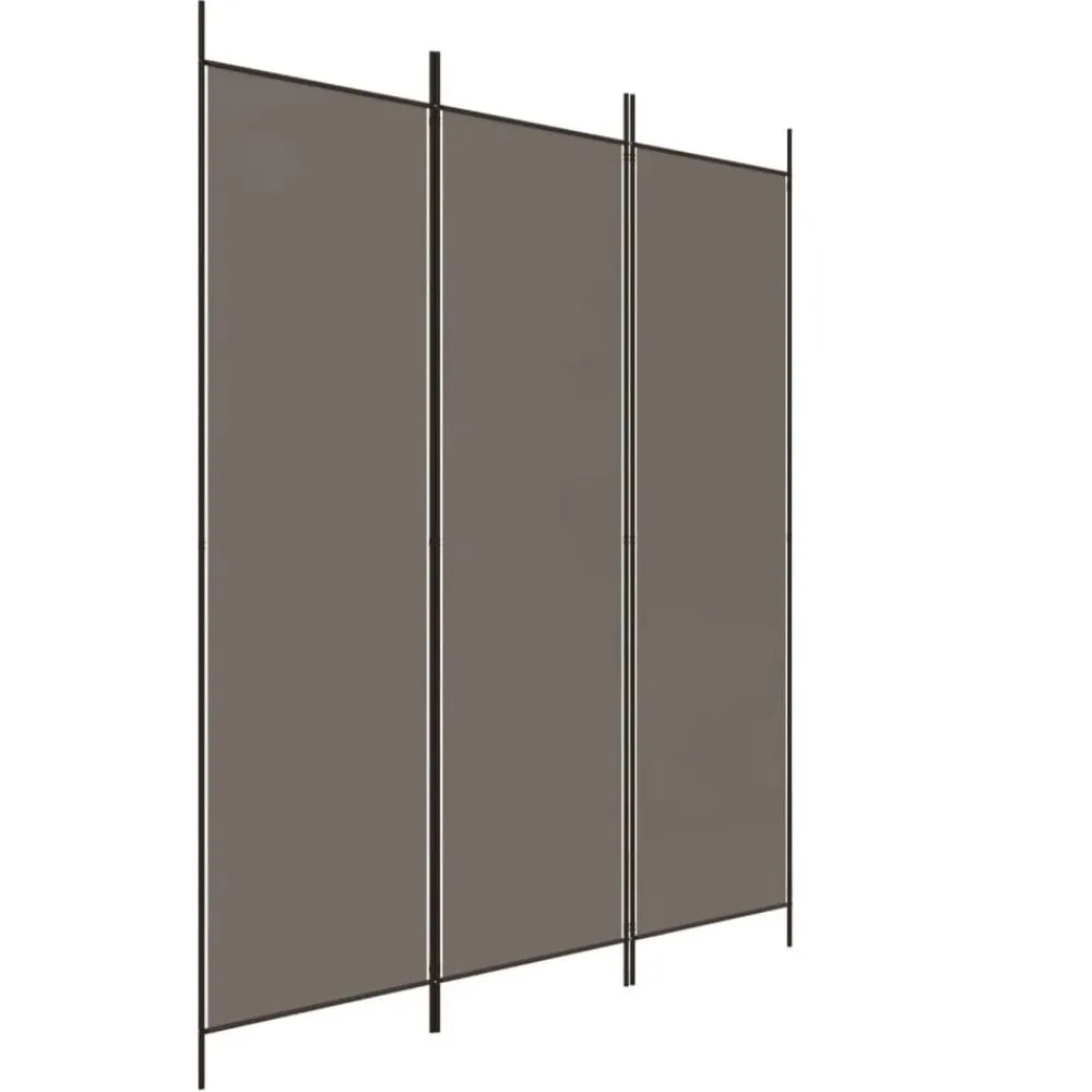 vidaXL Biombo divisor de 3 paneles de tela gris 150x200 cm Antracita Discount