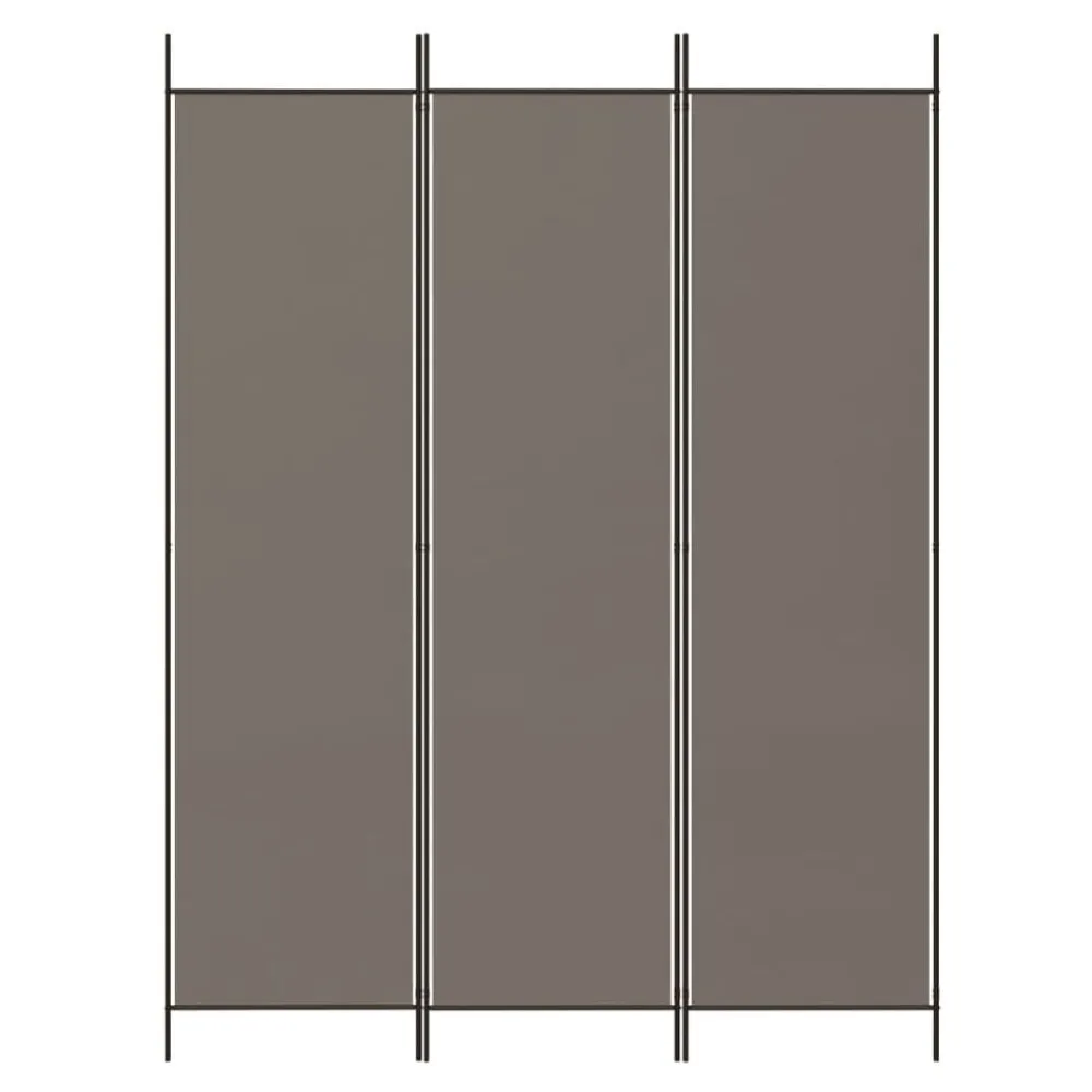 vidaXL Biombo divisor de 3 paneles de tela gris 150x200 cm Antracita Discount