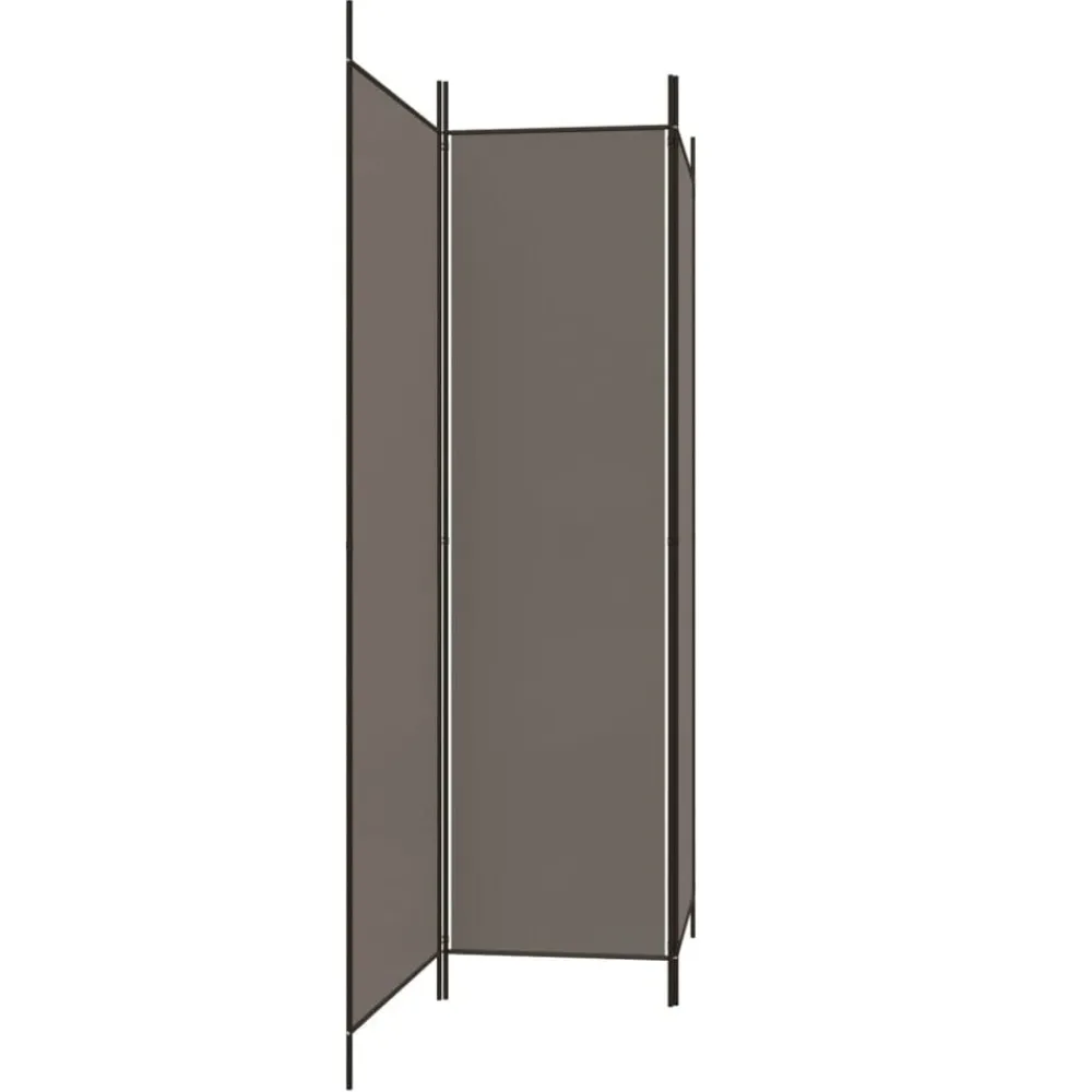 vidaXL Biombo divisor de 3 paneles de tela gris 150x200 cm Antracita Discount