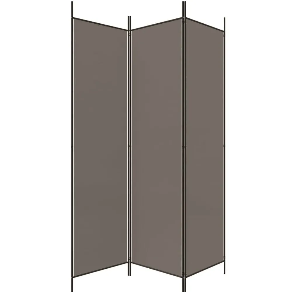 vidaXL Biombo divisor de 3 paneles de tela gris 150x200 cm Antracita Discount