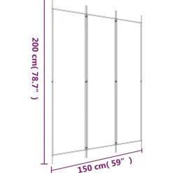 vidaXL Biombo divisor de 3 paneles de tela gris 150x200 cm Antracita Discount