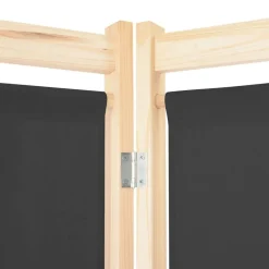 vidaXL Divisores De Ambientes-Biombo divisor de 6 paneles de tela gris 240x170x4 cm