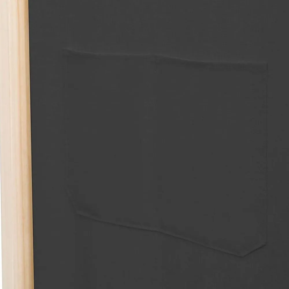 vidaXL Divisores De Ambientes-Biombo divisor de 6 paneles de tela gris 240x170x4 cm