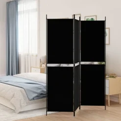 vidaXL Divisores De Ambientes-Biombo divisor de 3 paneles de tela 150x180 cm