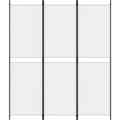 vidaXL Biombo divisor de 3 paneles de tela 150x180 cm Blanco
