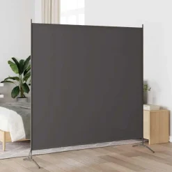vidaXL Divisores De Ambientes-Biombo divisor de 1 panel gris 175x180 cm