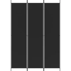 vidaXL Biombo divisor de 3 paneles de tela 150x220 cm Negro Discount