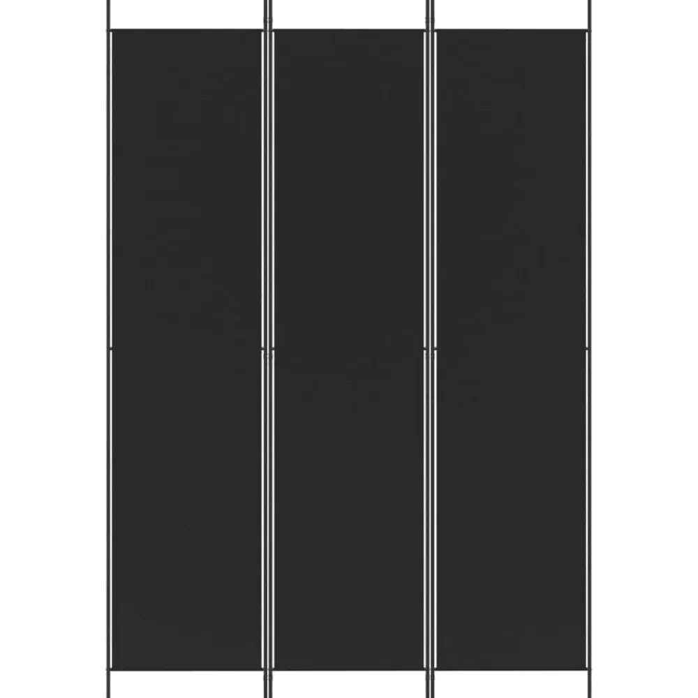 vidaXL Biombo divisor de 3 paneles de tela 150x220 cm Negro Discount