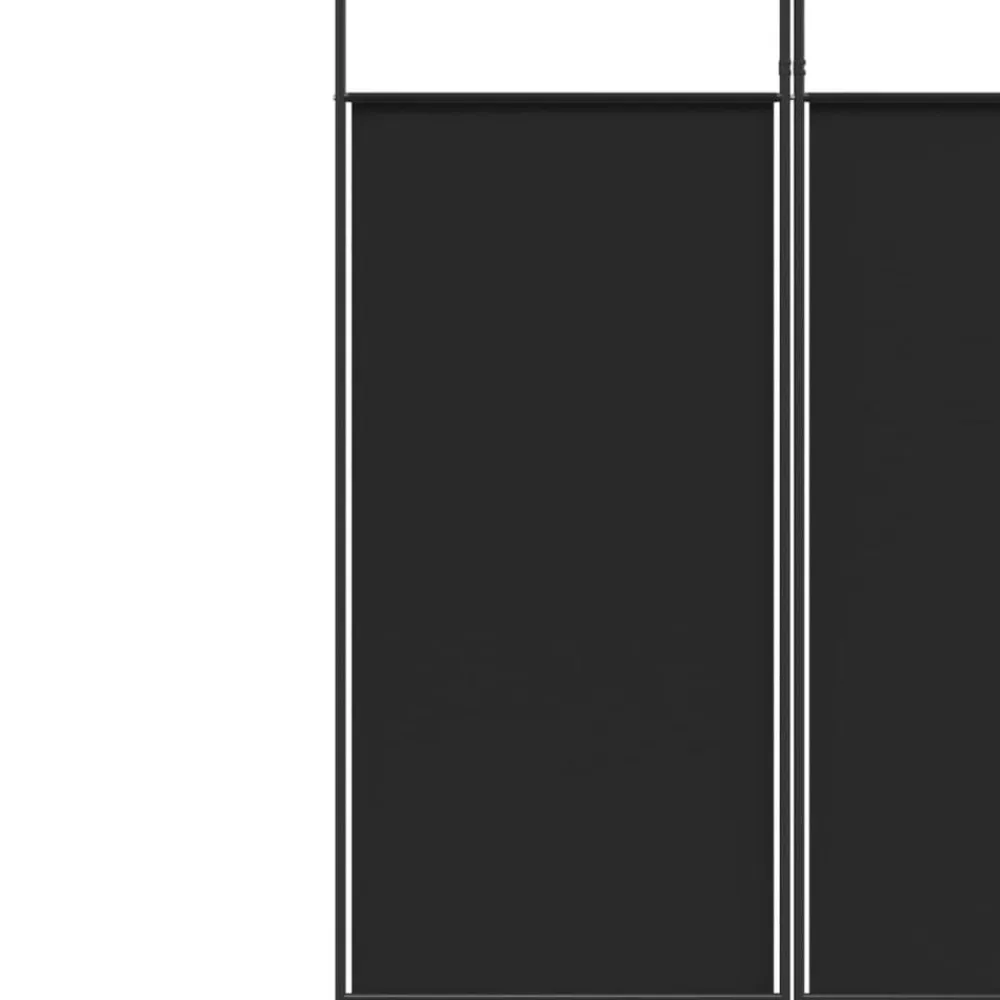vidaXL Biombo divisor de 3 paneles de tela 150x220 cm Negro Discount