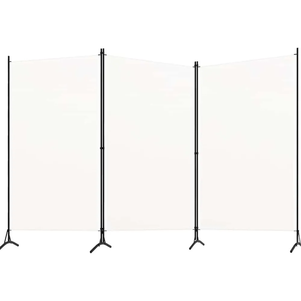vidaXL Divisores De Ambientes-Biombo divisor de 3 paneles tela 260x180 cm