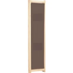 vidaXL Divisores De Ambientes-Biombo divisor de 3 paneles de tela marrón 120x170x4 cm