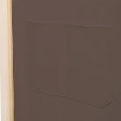 vidaXL Divisores De Ambientes-Biombo divisor de 3 paneles de tela marrón 120x170x4 cm