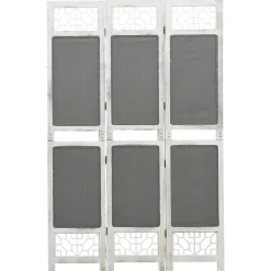vidaXL Divisores De Ambientes-Biombo divisor de 3 paneles de tela gris 105x165 cm