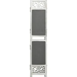 vidaXL Divisores De Ambientes-Biombo divisor de 3 paneles de tela gris 105x165 cm