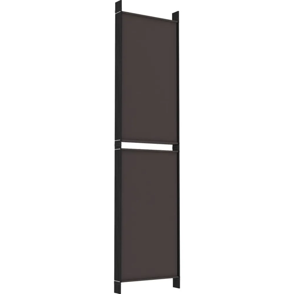 vidaXL Biombo divisor de 5 paneles de tela marrón 250x200 cm Marrón Best