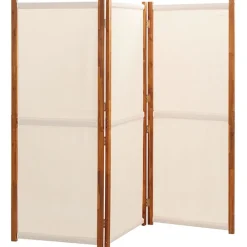 vidaXL Biombo divisor de 3 paneles 210x180 cm Blanco crema Sale