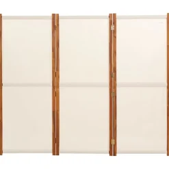 vidaXL Biombo divisor de 3 paneles 210x180 cm Blanco crema Sale