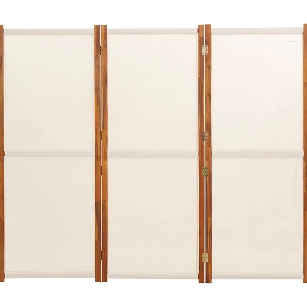 vidaXL Biombo divisor de 3 paneles 210x180 cm Blanco crema Sale