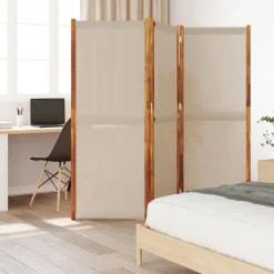 vidaXL Divisores De Ambientes-Biombo divisor de 3 paneles gris taupe 210x180 cm