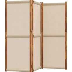 vidaXL Divisores De Ambientes-Biombo divisor de 3 paneles gris taupe 210x180 cm
