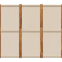 vidaXL Divisores De Ambientes-Biombo divisor de 3 paneles gris taupe 210x180 cm