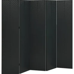 vidaXL Divisores De Ambientes-Biombo divisor de 5 paneles acero 200x180 cm