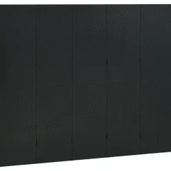 vidaXL Divisores De Ambientes-Biombo divisor de 5 paneles acero 200x180 cm