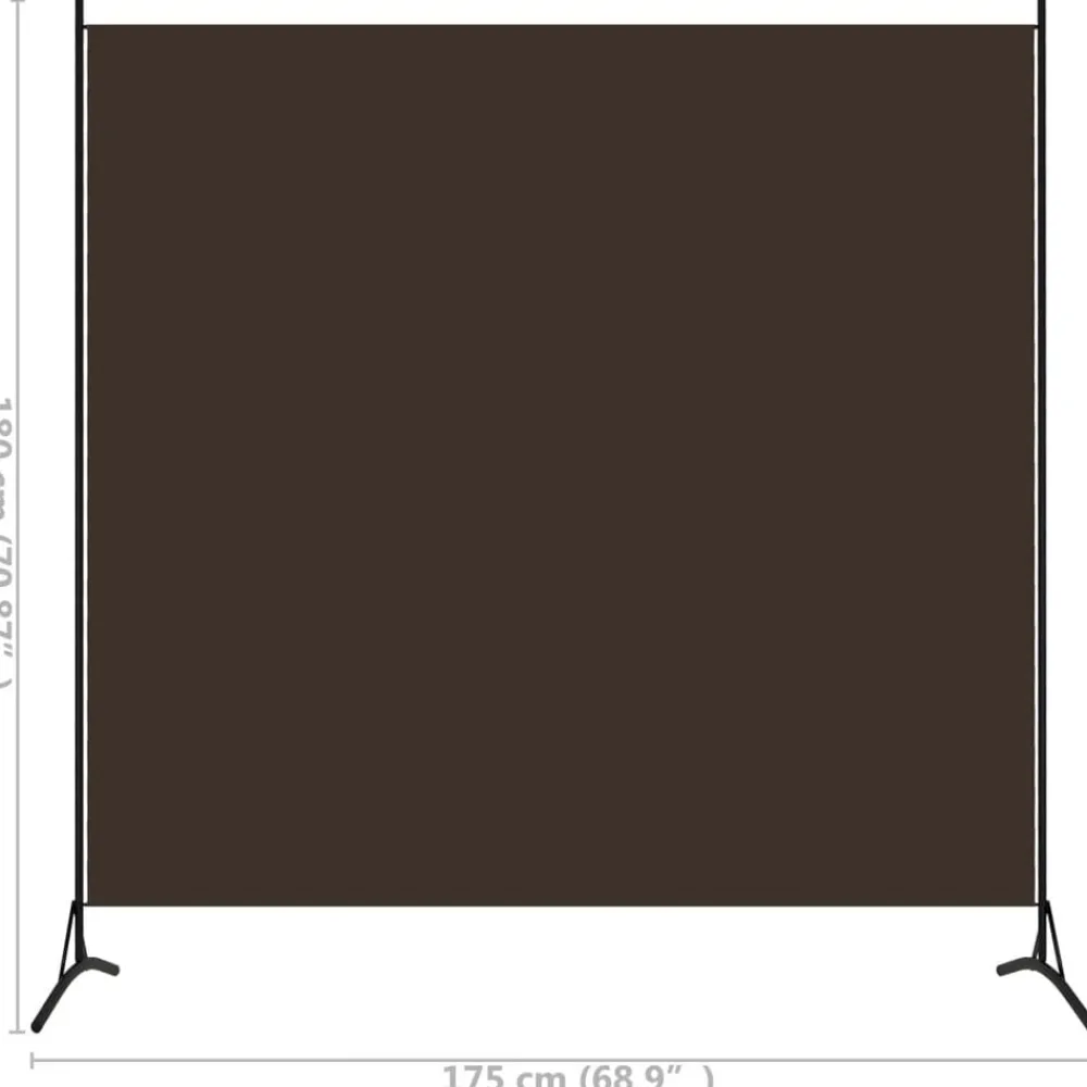 vidaXL Biombo divisor de 1 panel marrón 175x180 cm Marrón Outlet