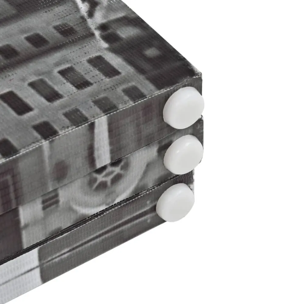 vidaXL Divisores De Ambientes-Biombo divisor plegable 120x170 cm Nueva York blanco y negro