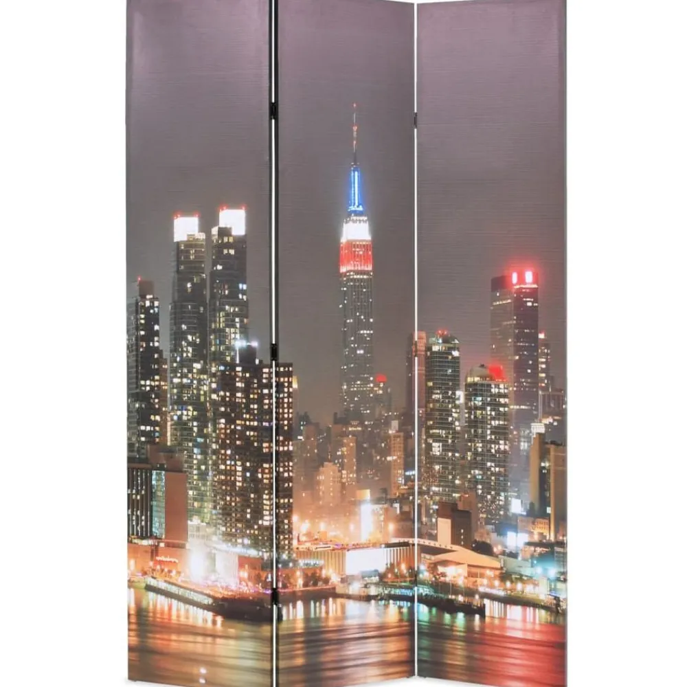 vidaXL Biombo divisor plegable 120x170 cm Nueva York de noche Sale