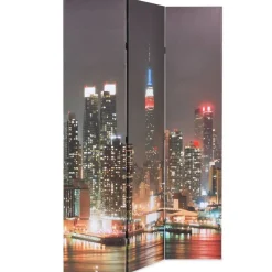 vidaXL Biombo divisor plegable 120x170 cm Nueva York de noche Sale