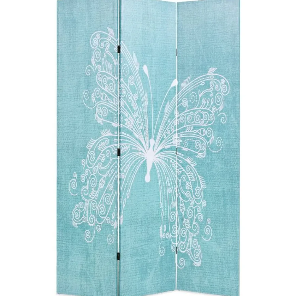 vidaXL Biombo divisor plegable 120x170 cm mariposa azul Best