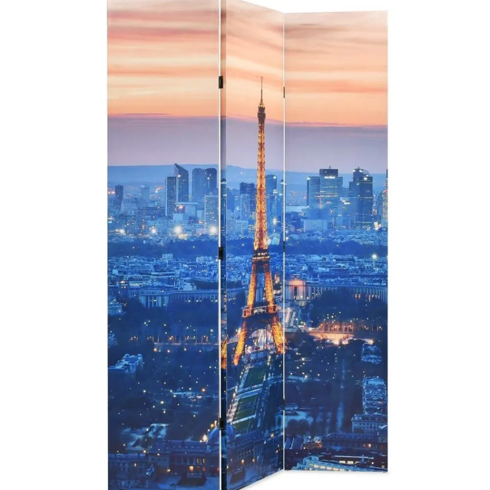 vidaXL Divisores De Ambientes-Biombo divisor plegable 120x170 cm París de noche