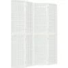 vidaXL Divisores De Ambientes-Biombo plegable con 4 paneles estilo japonés blanco 160x170 cm